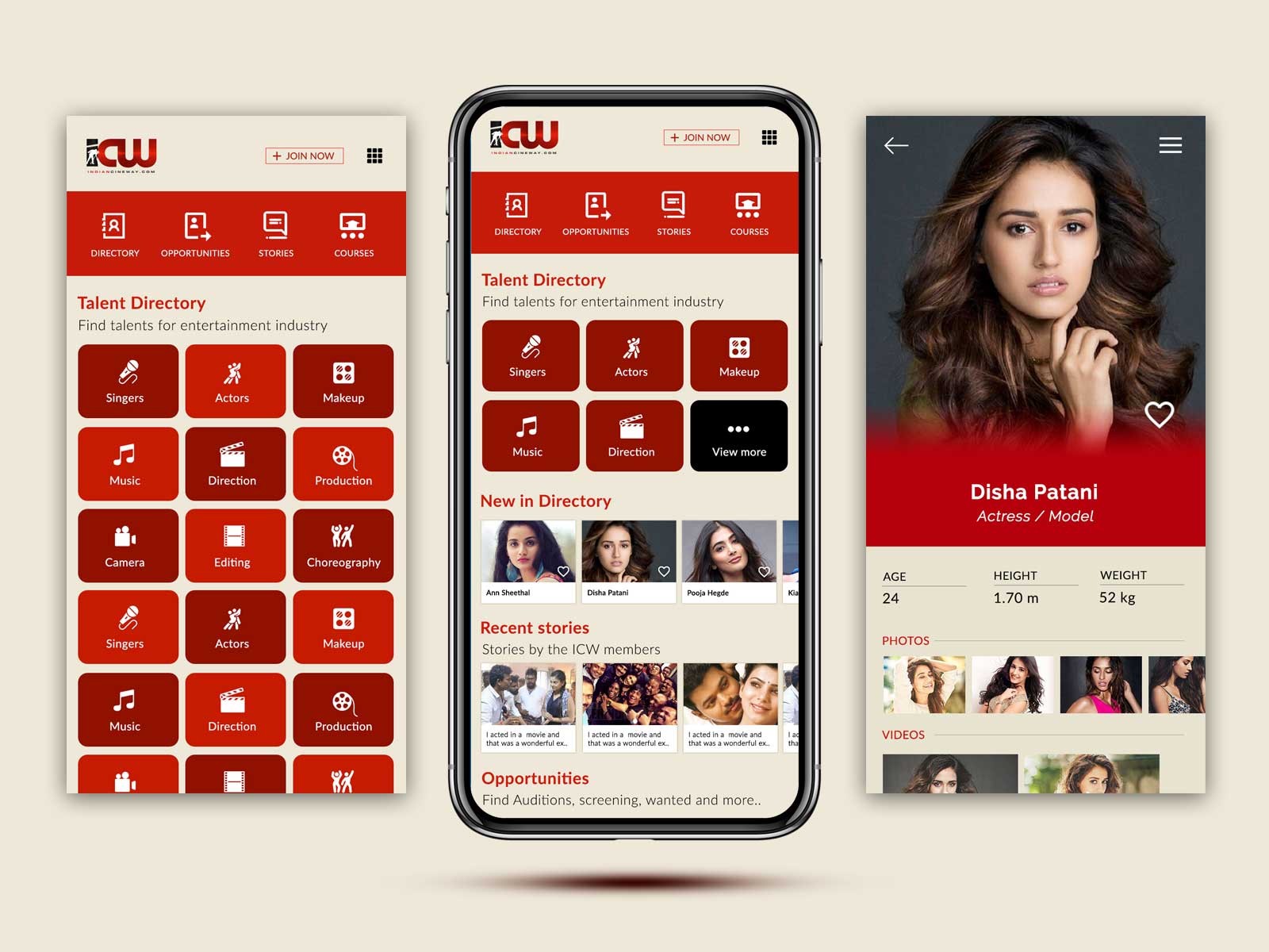 Talent Directory app for Movies